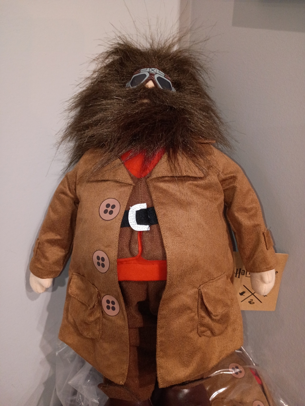 Harry Potter - Rubeus Hagrid- Kids Plush Toy Brown And Red New With Tags